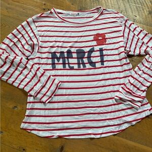 Sundry Kids Long Sleeve Shirt - Red and White Stripes